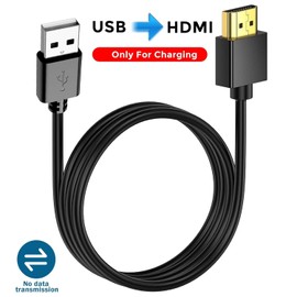 USB to HDMI Charger Cable Cord 3.3FT/1M USB to HDMI Adapter Cable for Mac iOS Windows 12/11/10/Vista/XP, (Note:This cable provides charging function only， Does not support video/media output)