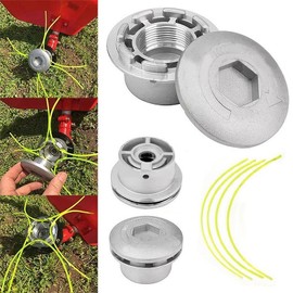 Mikqky Aluminium Alloy Grass Trimmer Head, Trimmer Head, Aluminium Strimmer Head, Used to Replace the Spool of Lawnmower Parts