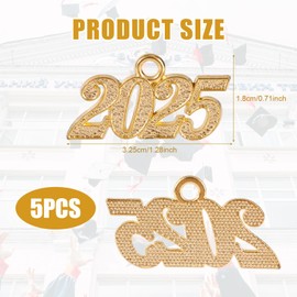 5pcs Graduation Tassel Pendant Hanging Decorations, 2025 Number Graduation Tassel 2025 New Years Graduation Tassel Charm Graduation Cap 2025 for Graduate Celebration Supplies