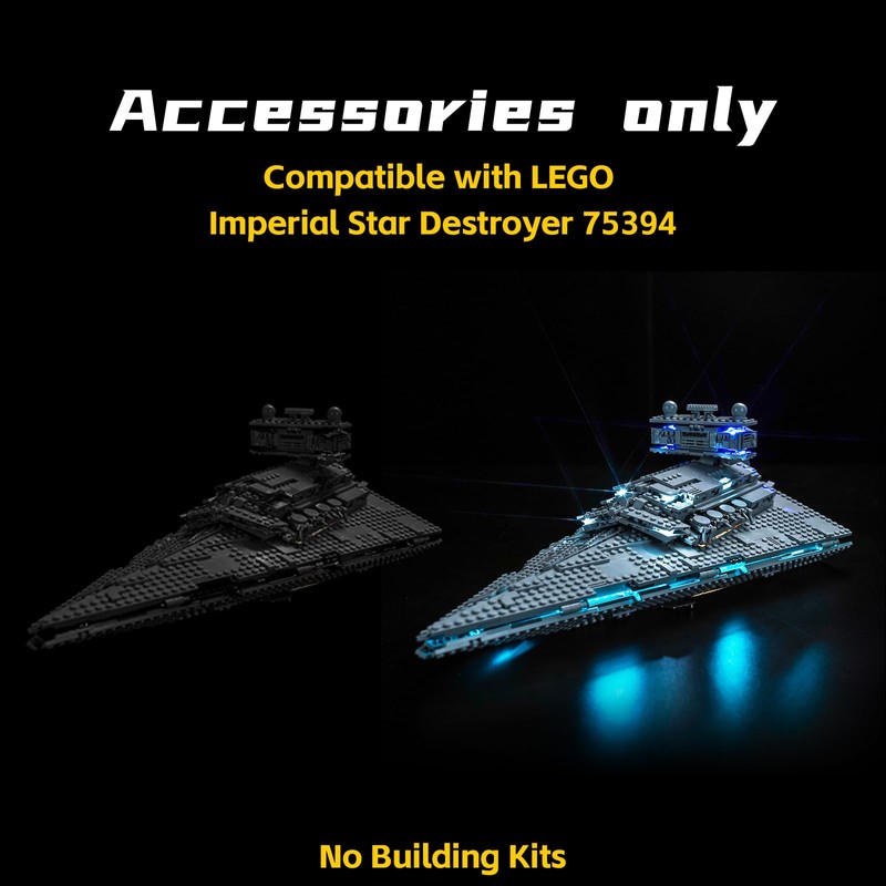 BrickBling Light Kit for Imperial Star Destroyer (No Model), Creative