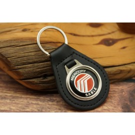 Mercury VINTAGE 1970s MERCURY SABLE CAR GENUINE LEATHER KEY FOB CHAIN RING Automotive