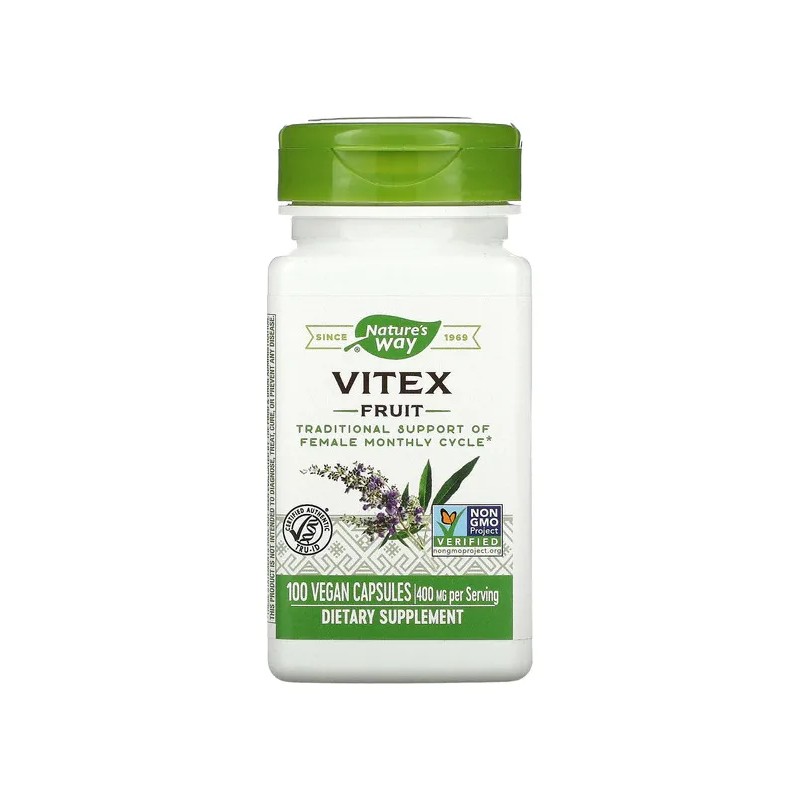 Vitex Agnus Castus de Natures Way, 400 mg, 100 cápsulas
