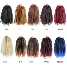 Marley Twist Afro Twist Braiding Hair,18 Inch, 100g Per Pack,33+3 Strands Pack, Faux Locs Crochet Synthetic Hair Extensions For Black Afro Women (1 Pack - #IB)