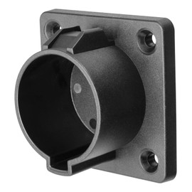 DELTACO Wall Mount for Type 1 EV Charging Cable Plug, Holder / Dock for Charging Cable One Wallbox, Type 1 Cable Holder, Cable Wall Holder, High-Quality Plastic, Mounting Accessories, Black, KC024