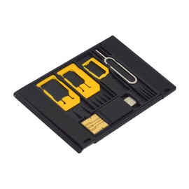 DOITOOL 5pcs Micro Sim Nano Adapter Kit Sim Adapter OTG Phone Reader Portable for Random Color