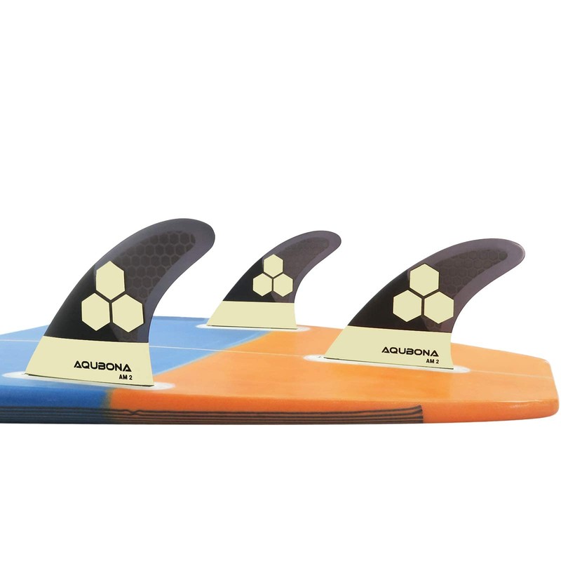 AQUBONA Surfboard Fin Single tab AM2 Fiberglass Surfing Thruster with