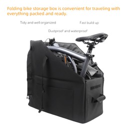 NELboNs Folding Bicycle Storage Box Suitable for Bromp ton Folding Bikes 18-21 Inch Bicycle Transport Case Carry Box for Travel with Waterproof Moisture-Proof Dust Cover