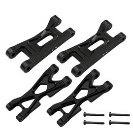 Front Rear Suspension Arms Set Meta Aluminum For Losi Micro b Losi Micro t Upgrades Parts 1/24 1/28 Accessories Rc Car 2WD Buggy RTR LOS00007 Replacement (black)