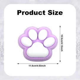 BOXOB Squeeze Toy for Large Cat Paws, Soft Elastic Large Cat Paw with Fur Squeeze Toy for Pressure Relief for School Office (Purple)