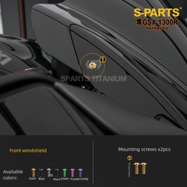 Titanium Screws Bolts Compatible with Suzuki Gsx1300R Gsx 1300R Hayabusa Windshield Shell Brake Clutch Fender Caliper (Front Windshield)