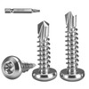HanTof 100Pcs Torx Drive High-Strength Quick Tapping Screws for Metal,