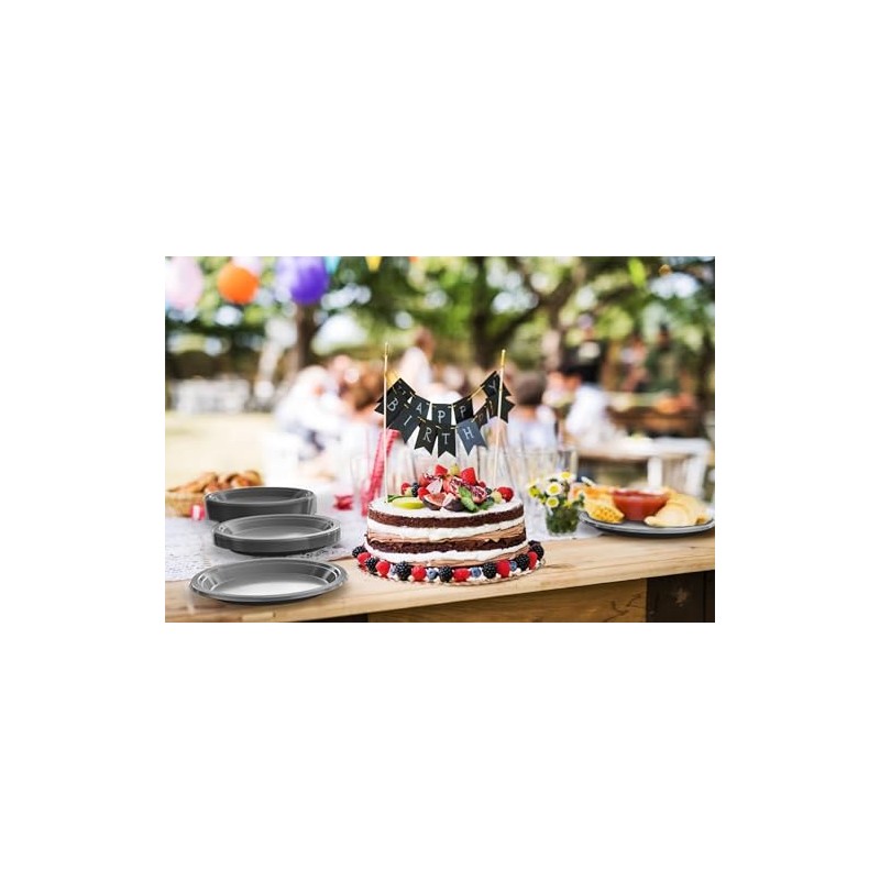 Exquisite Party Solids Silver Plastic Plates - 9 Inch, 100