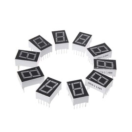 Celan 10pcs 0.55" 7 Segments 1 Digital LED Display Red Common Cathode Digital Tubes