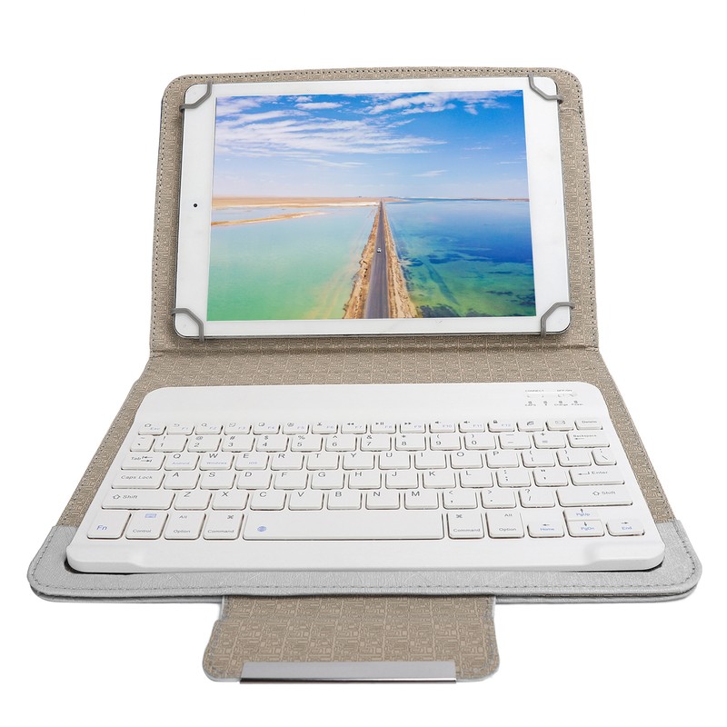 Tablet Cover Set with White Bluetooth Keyboard Protective Case Holder