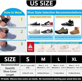 6 Pares Cubres Zapatos Impermeable Hombre y Mujer, 3 Talla S/M/L,Protector de Zapatos para Lluvia Reutilizable y Plegable,Impermeable para Zapatos par