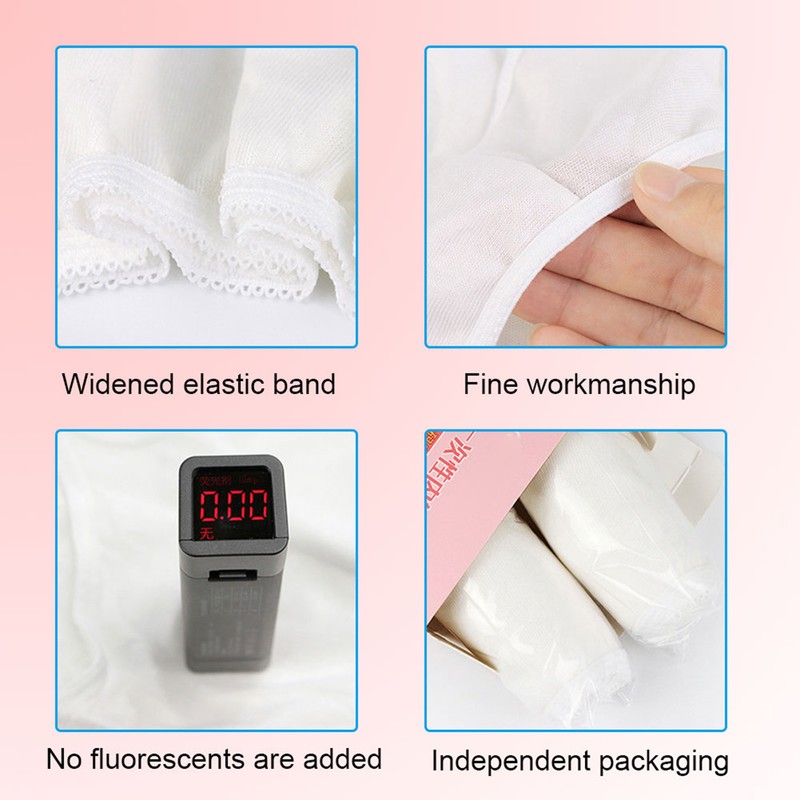 5pcs High Waist Disposable Maternity Women Panties Soft Cotton UnderwearXXXXXL
