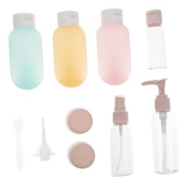 Baluue 1set Portable Travel Makeup Bottles Compact Refillable Containers for Lotion Shampoo and Cosmetics Leak Design for Vacation and Outdoor Activities