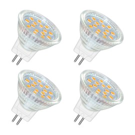 Akynite Akynite MR11 GU4 LED 2W Warmwei? 3000K, 250LM, 120 Grad, MR11 10W 20W Halogen Ersatz, GU4 MR11 12V-24V AC DC LED Einbaustrahler Warmweiss fr Wohnwagen, 4er-set