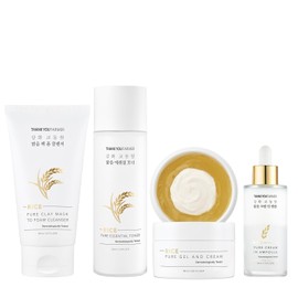 RIce Pure [Toner + Foam Cleanser + Cream + Ampoule] 4 Step Skin Care