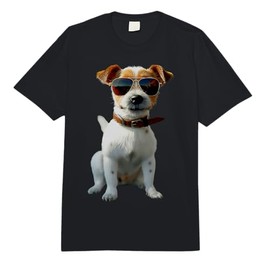 Jack Russell Terrier Dog with Sunglasses Cute Jack Russells Comfort Colors Adult Heavyweight T-Shirt