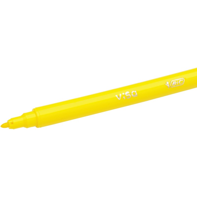 BIC Kids Visa Felt Tip Colouring Pens Set, Assorted Ink