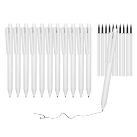 D dDraw 12 Pcs Retractable Gel Pen, 0.5mm Ballpoint Pen, Clip for Easy Carrying, Black Ink, Suitable for Adults To Take Notes, Business Pens, School & Office