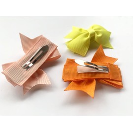 Baby Girls' Snap Hair Clips, Tiny Bow Non-Slip Hair Clips for Toddlers, Fine Hair, Mini Bow (Pinwheel-20 Pieces)