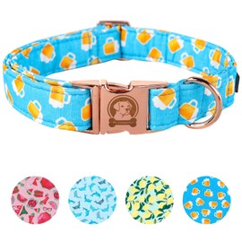 MR. CHUBBYFACE Spring Summer Dog Collar Cute Blue Beer Dog Collar Girl Boy Dog Collar for Small Medieum Large Dogs