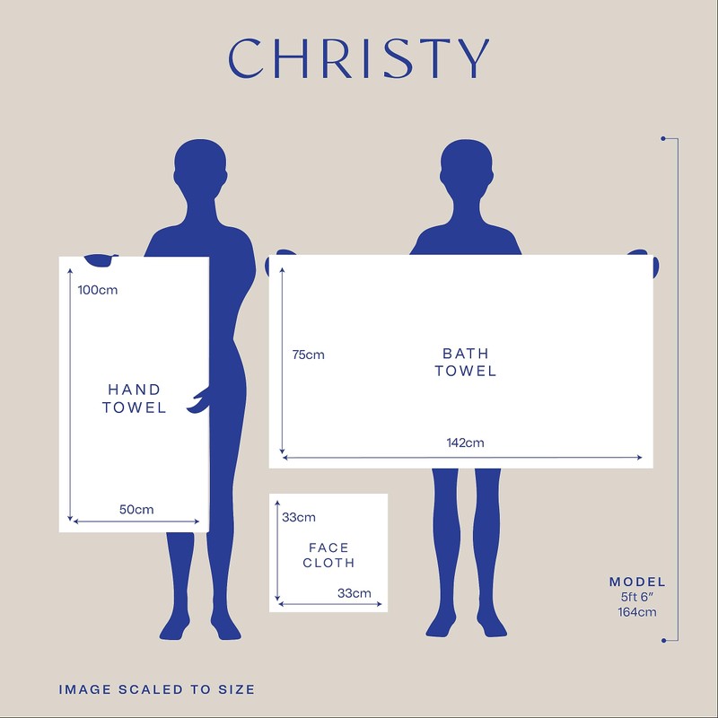 Christy Renaissance 2 Hand Towels Set | Eggshell | 100%