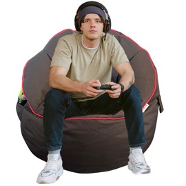 Delmach Gaming Bean Bag Chair [Cover ONLY No Filling] - Fun Gaming Sofa - Bean Bag Chairs for Adults and Teens - Dorm Chair - Gamer Beanbag with Storage Pocket - Durable Waterproof 600D PVC Fabric