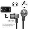 GELRHONR 3 Pin IEC Power Cable, 90° Angled CEE 7/7