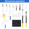 30PCS Paint Roller Kit with Extension Pole-2 to 4 FT,Wall