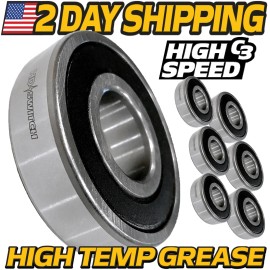 HD Switch (6 Pk) Bearing fits John Deere M110024 JD10363 w/C3 & Hi-Temp Grease Upgrade
