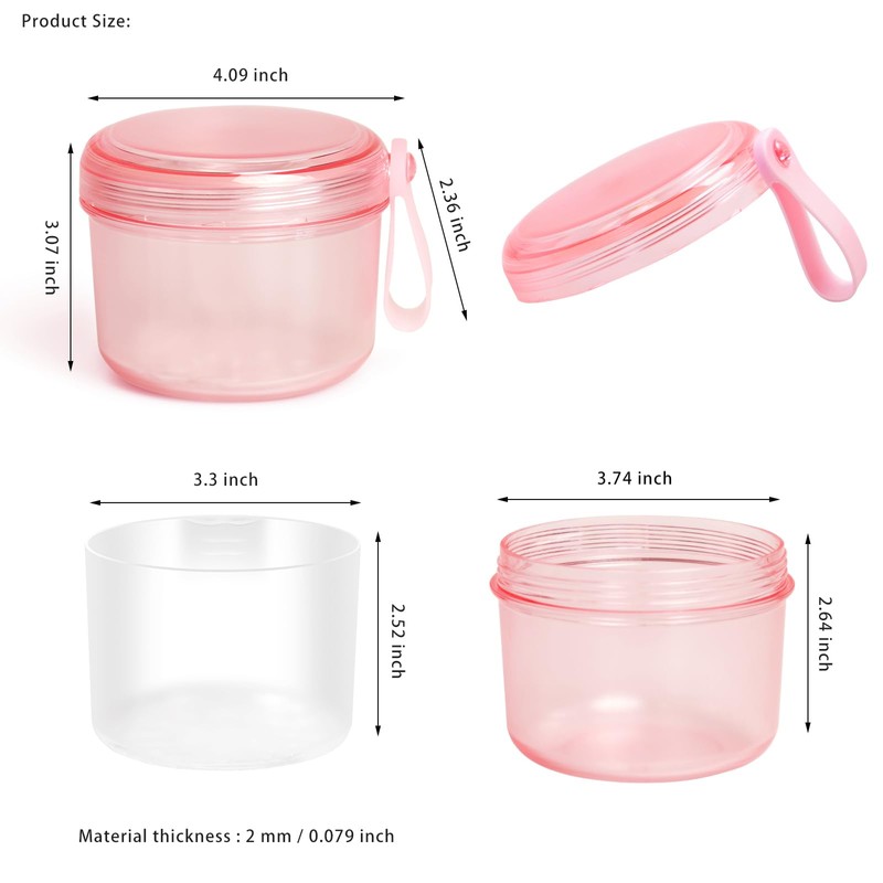 Uouovo Leak Proof Denture Bath Cup Large Denture case Retainer