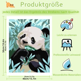 Paint by Numbers Adults, DIY Panda Paint by Numbers Adult, Painting by Numbers Set for Gift and Home Decoration (40 x 50 cm) Without Frame