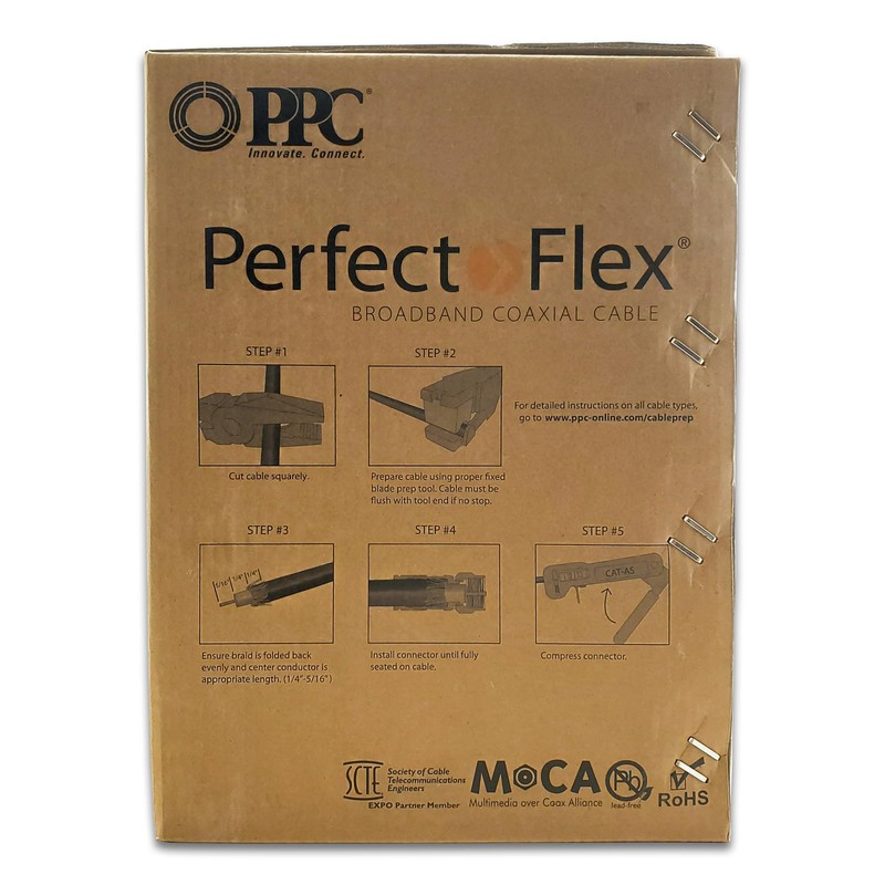 Perfectflex Coaxial Cable 6 Series 500 Ft Rg6 Trishield 77