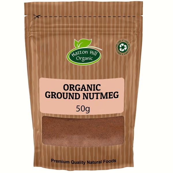 Organic Ground Nutmeg 50g by Hatton Hill | Certified Organic,