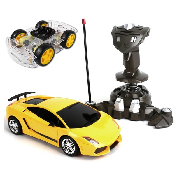 SUPVOX Boys and Girls's Chassis Kit 4-Wheel Remote Control Speed