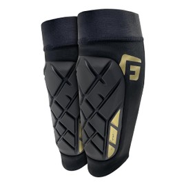 G-Form Pro-S Elite X Shin Guard - Performance Soccer Shin Guard - Protective Shin Guards for Athletes - Matte Black/Gold, Adult L