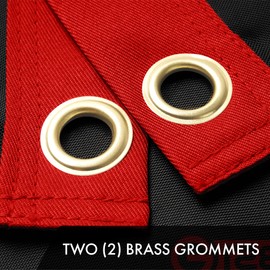 G128 10 Pack: Pirate Jolly Roger Red Head Scarf Flag | 1x1.5 Ft | ToughWeave Series Embroidered 300D Polyester | Novelty Flag, Embroidered Design, Indoor/Outdoor, Brass Grommets