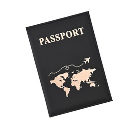 gvivej Passport Covers, Black Passport Holder, Passport Organiser, PU Leather Passport Cover, Passport Cover, Faux Leather Passport Case Holder, for Credit Cards, ID, 1 Pack-Black, Modern