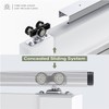 EaseLife 4.6FT/55in Sliding Pocket Door Hardware Kit,Commercial Grade,Aluminum Box Rail