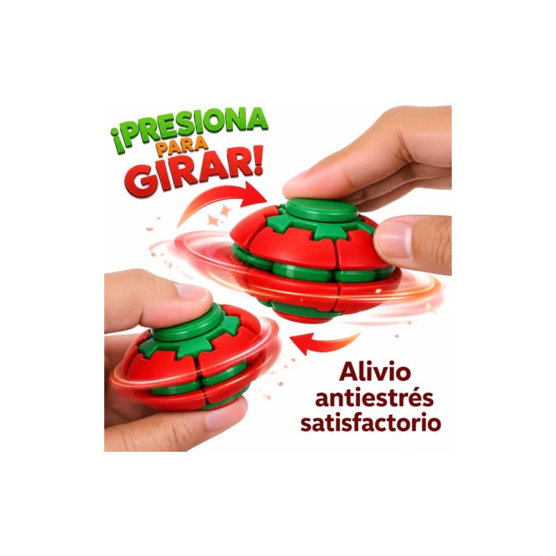 Pelota antiestrés giratoria 360°, Spinner de presión transformable