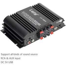 Fasizi LP-168S 2.1CH Super Bass HI-FI Audio Stereo Power Amplifier AMP for Car Motorcycle Home Audio Equipment with Power Supply
