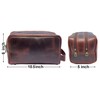 RUSTIC TOWN Leather Toiletry Bag for Men - Travel Shaving