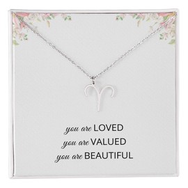 Necklace Gifts for Women Affirmation Birthday Gift for Daughter Granddaughter Christmas Gift Mantra Necklace Niece Gift Virgo Sagittarius Zodiac Gifts All Signs Standard Box Gold Finish Sagittarius