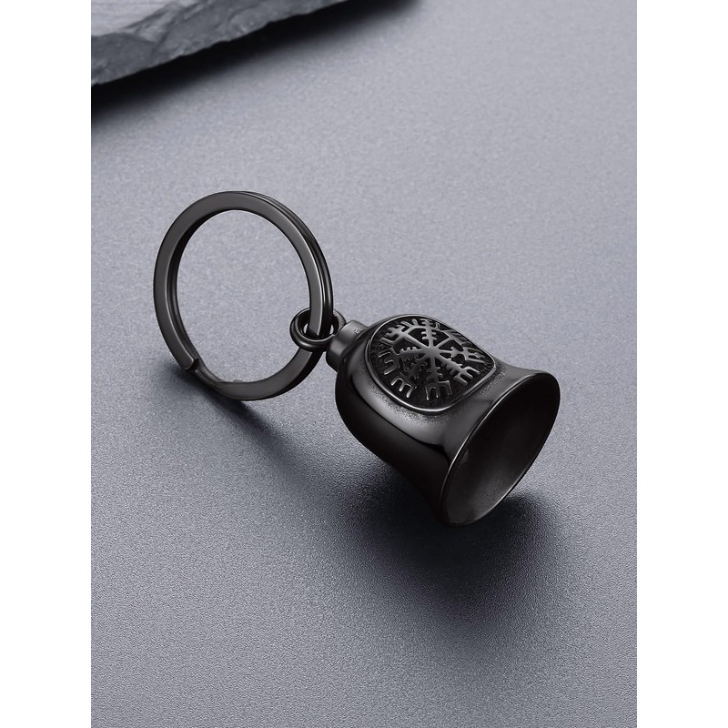 Bandmax Keyring Motorcycle Bell Stainless Steel Motorcycle Bell Keyring Viking
