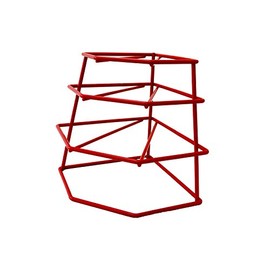 Delfinware Plate Stacker, Metal, Red, 31 x 25 x 31 cm
