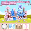 LFZXKJKJ Magnetic Building Blocks, 160PCS Ice Castle Magnet Building Cubes