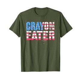 4th of July CRAYON EATER Merica Dad Military Hero Meme T-Shirt